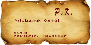 Polatschek Kornél névjegykártya